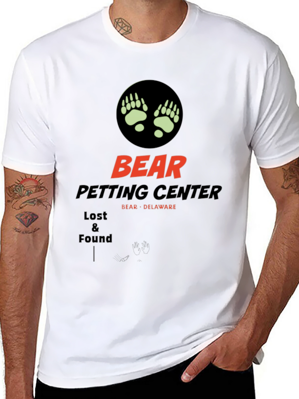 Bear Petting Center T-Shirt Funny Novelty Tee