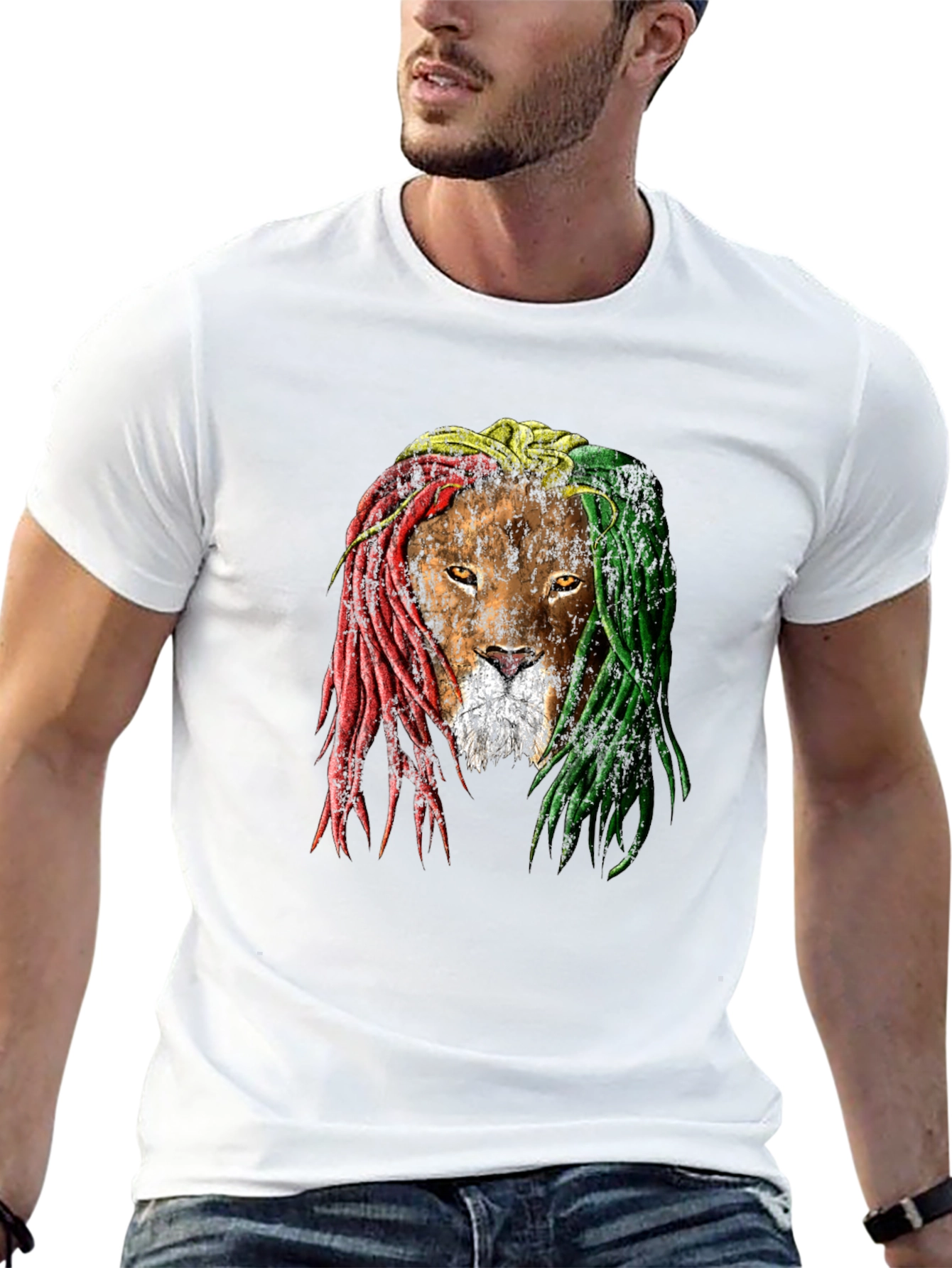 Rasta Lion T-Shirt - Reggae Inspired Graphic Tee