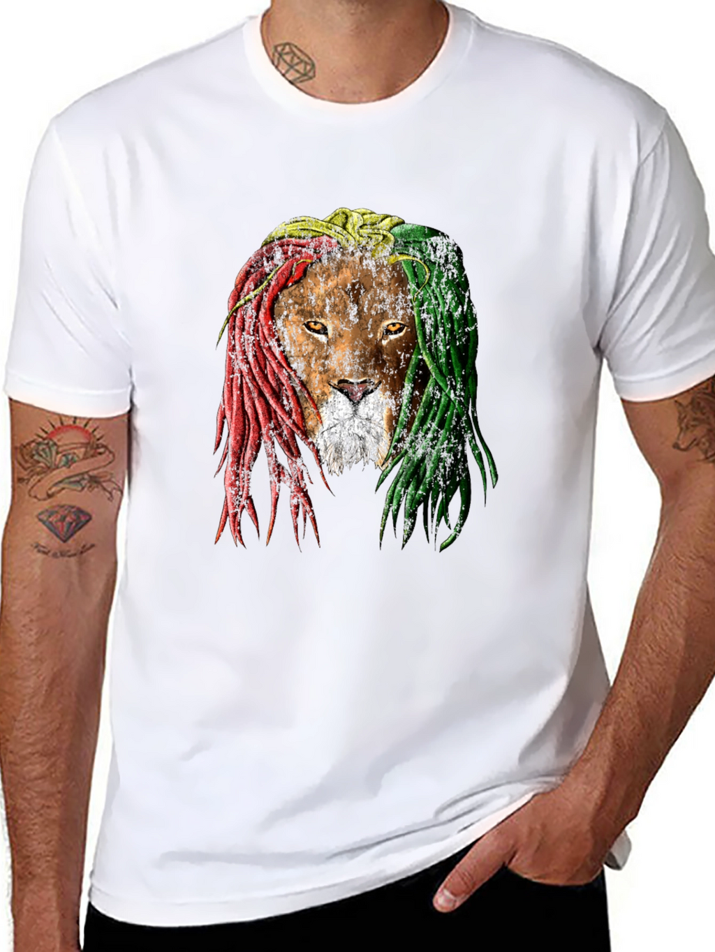 Rasta Lion T-Shirt - Reggae Inspired Graphic Tee