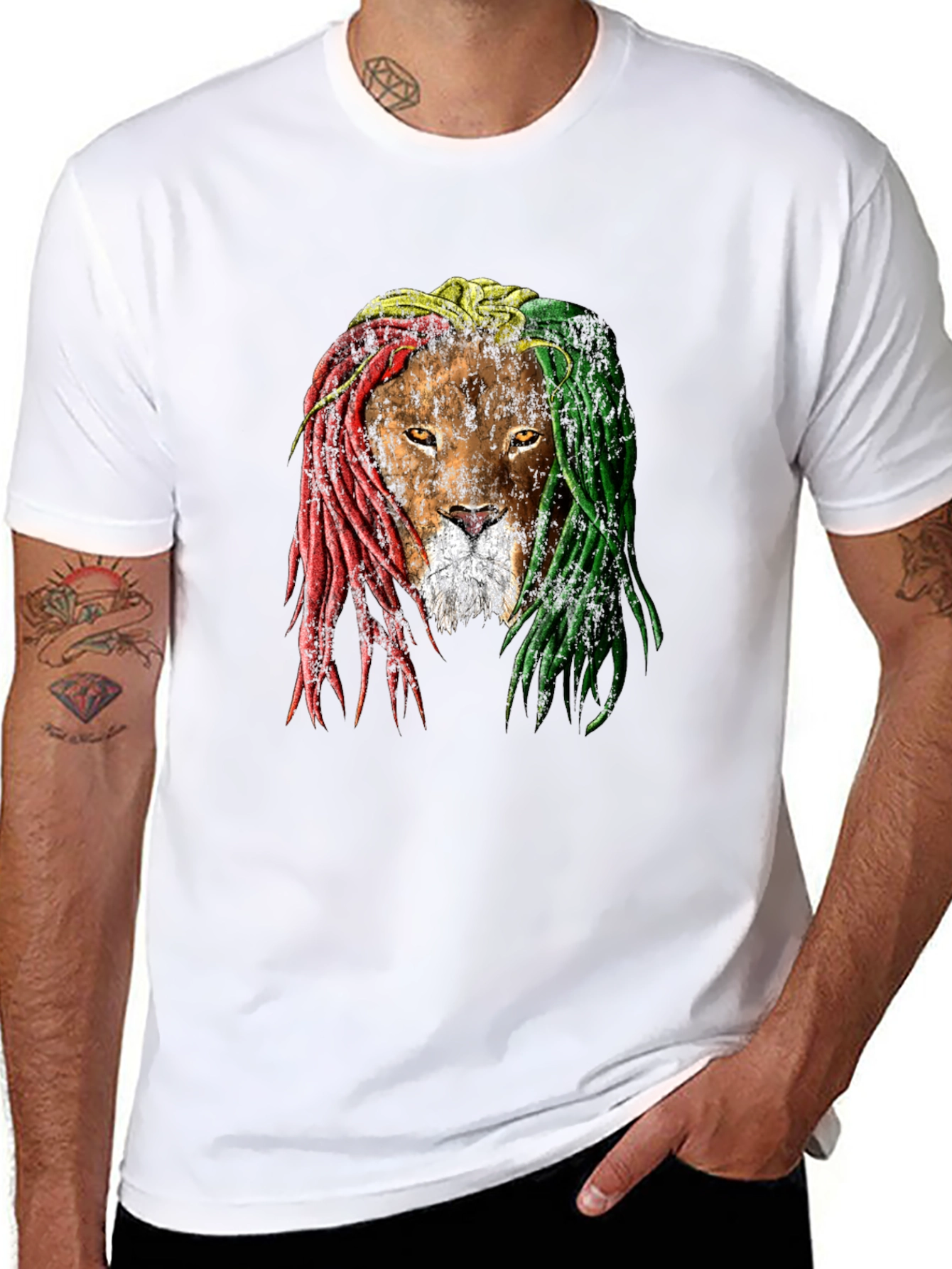 Rasta Lion T-Shirt - Reggae Inspired Graphic Tee