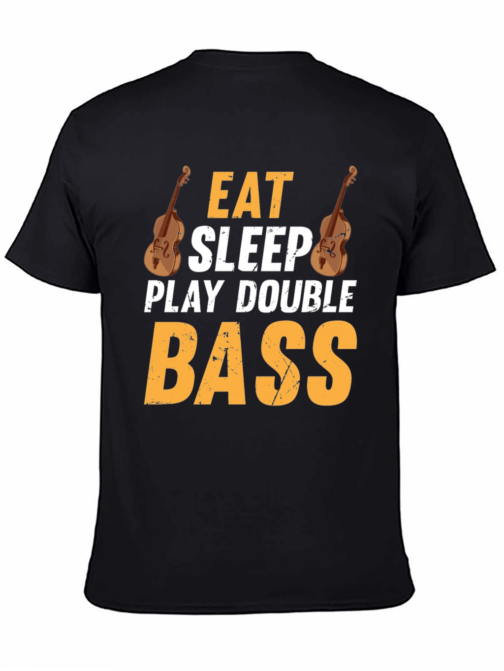Eat Sleep Play Double Bass Black T-Shirt