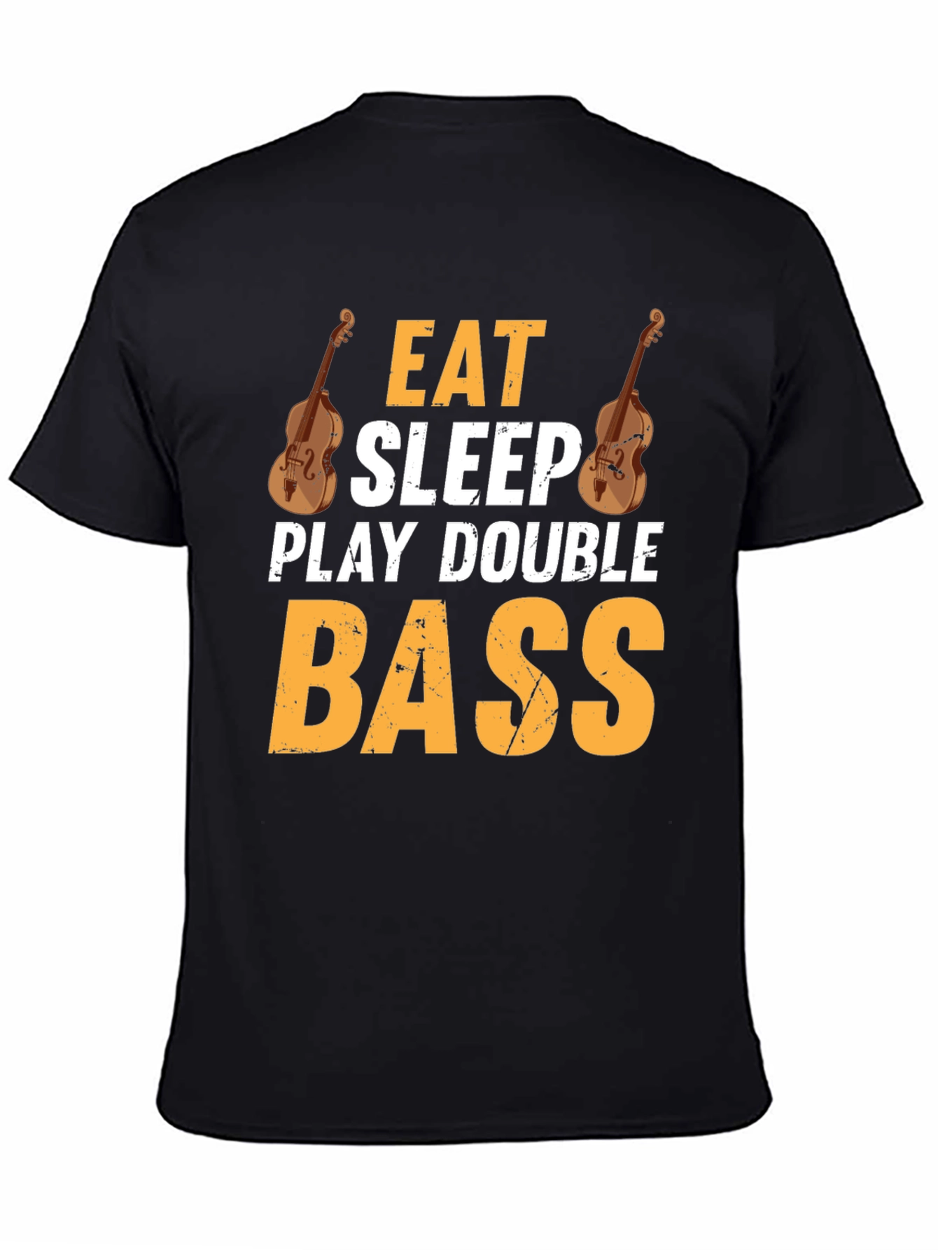 Eat Sleep Play Double Bass Black T-Shirt