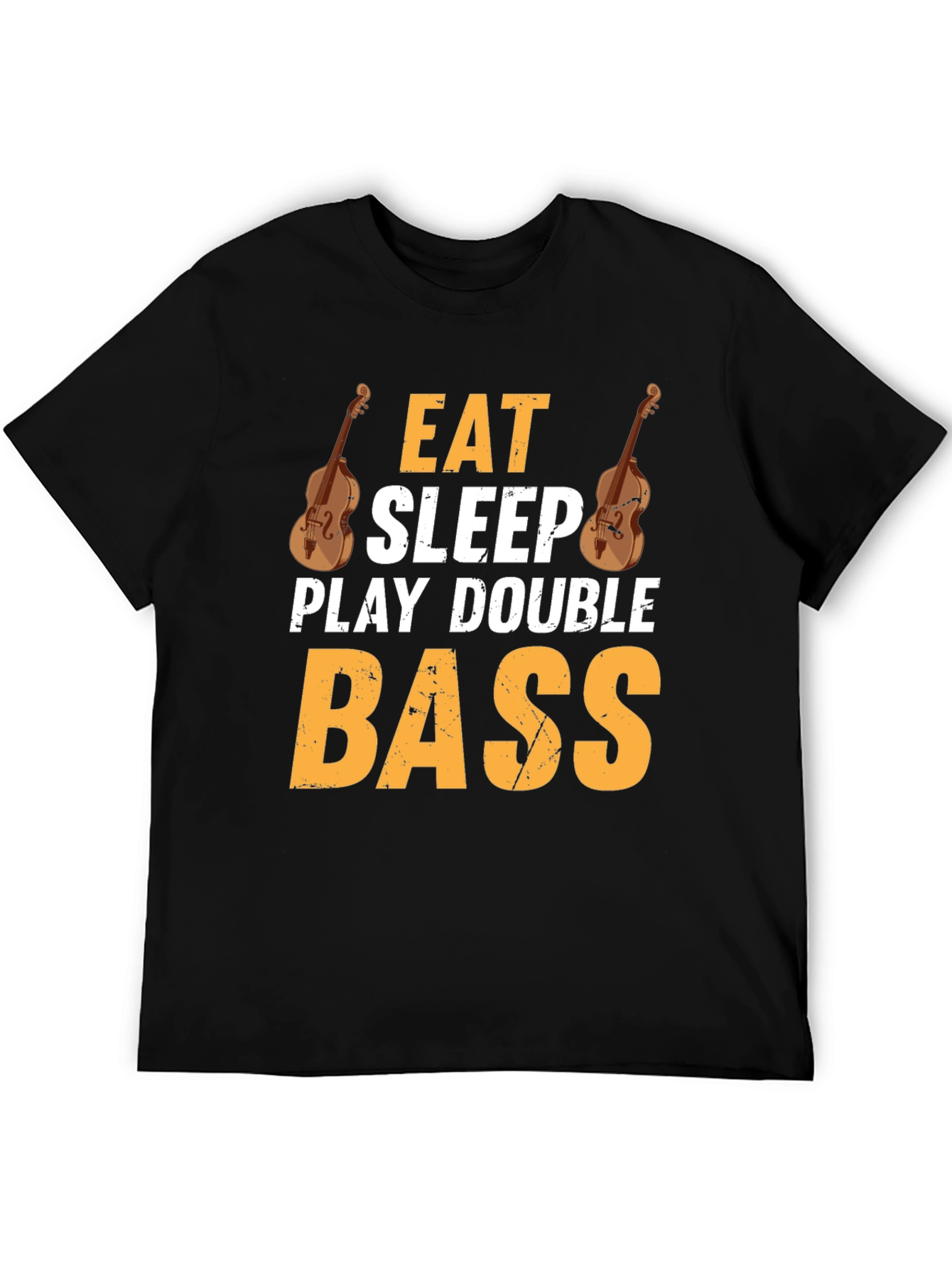 Eat Sleep Play Double Bass Black T-Shirt