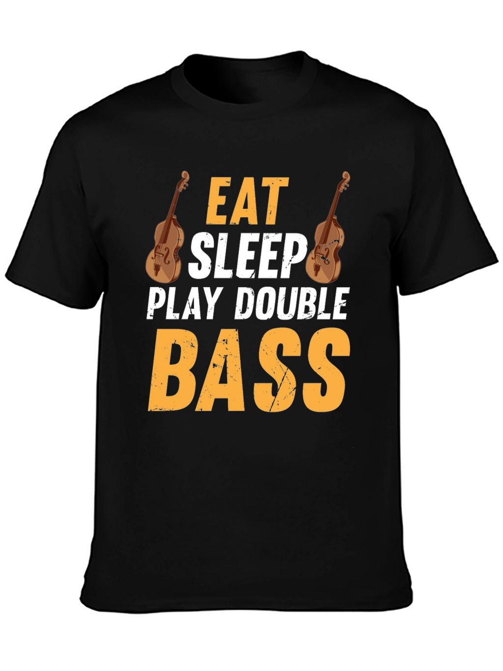 Eat Sleep Play Double Bass Black T-Shirt