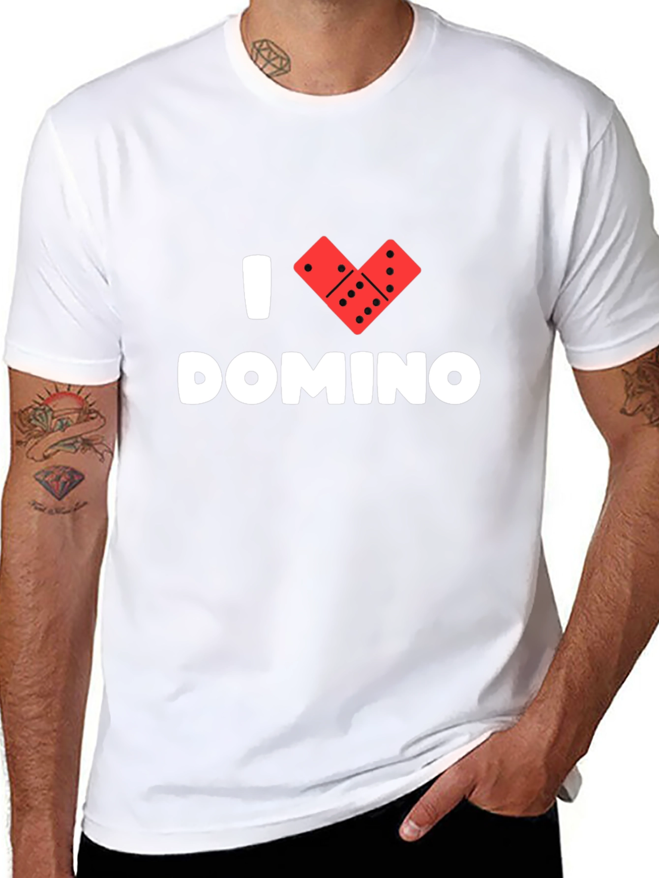 I Love Dominoes Graphic Tee