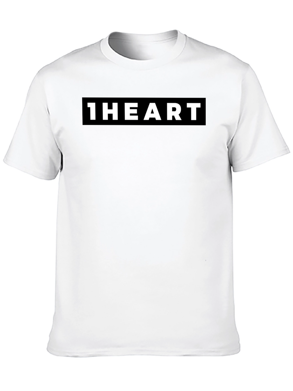 1HEART Black Crew Neck Graphic Tee