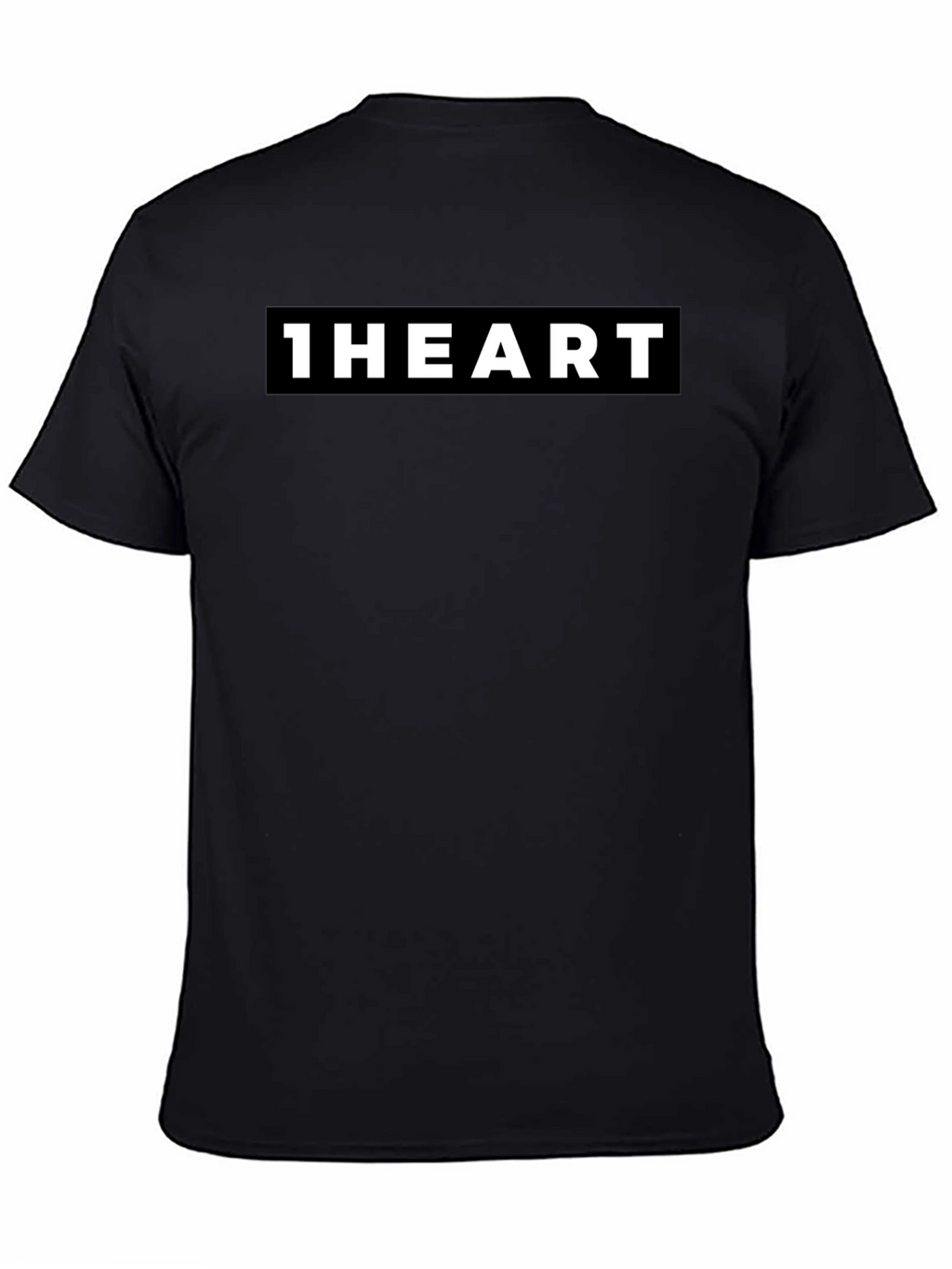 1HEART Black Crew Neck Graphic Tee