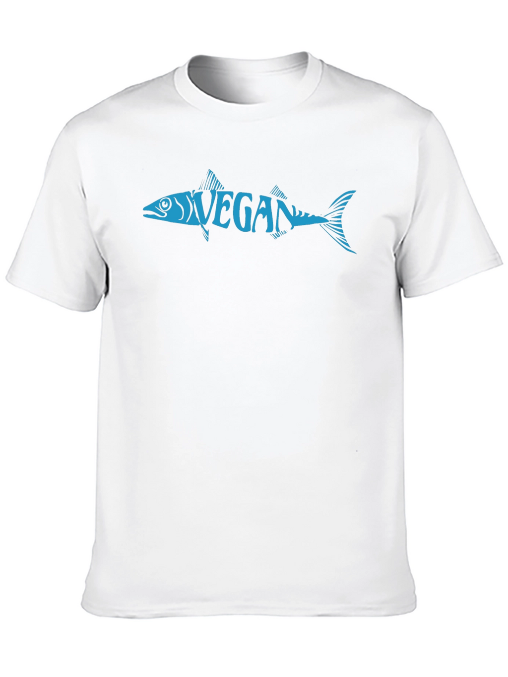 Vegan Fish Graphic Tee - Unisex Crew Neck T-Shirt