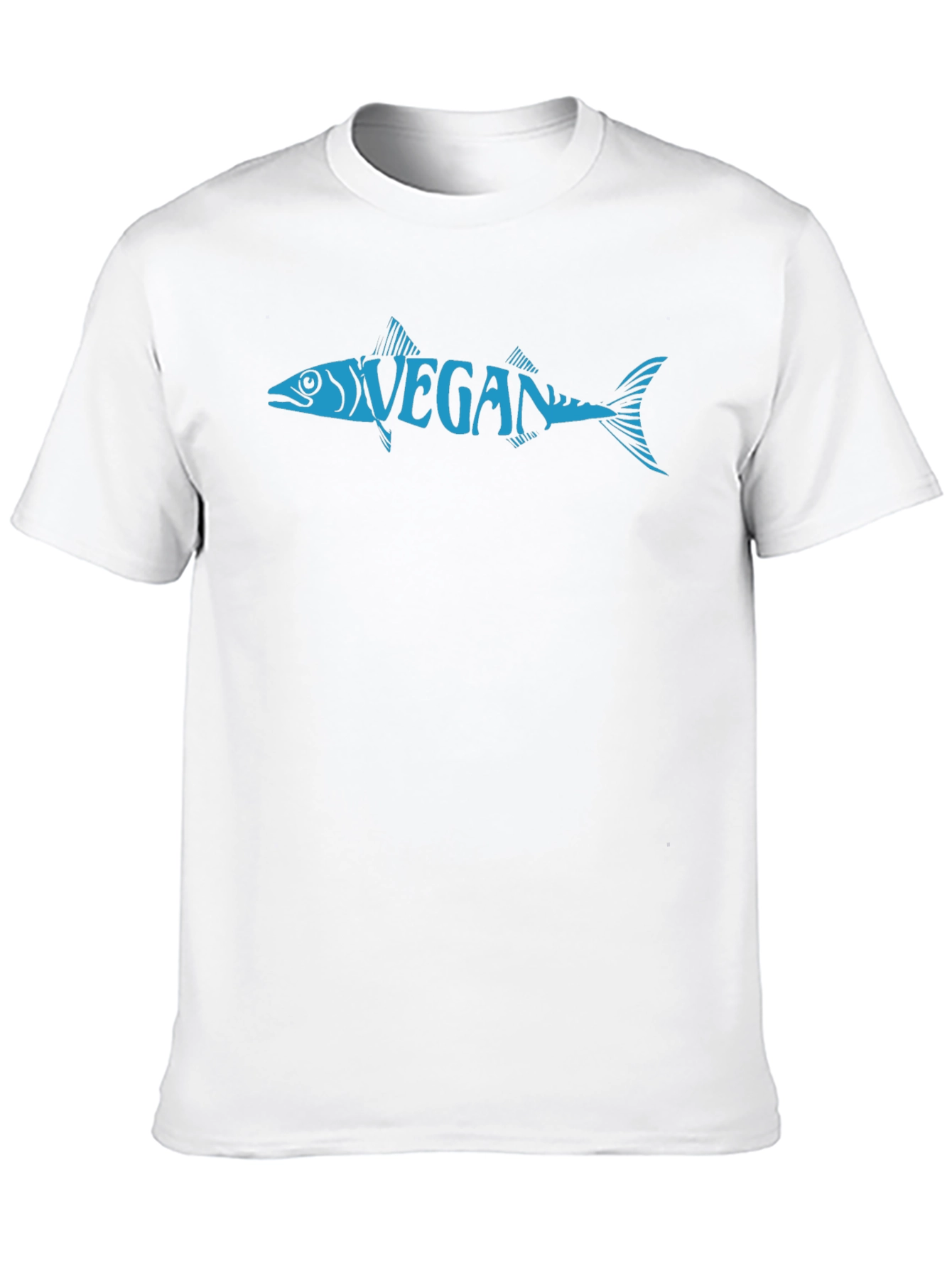 Vegan Fish Graphic Tee - Unisex Crew Neck T-Shirt