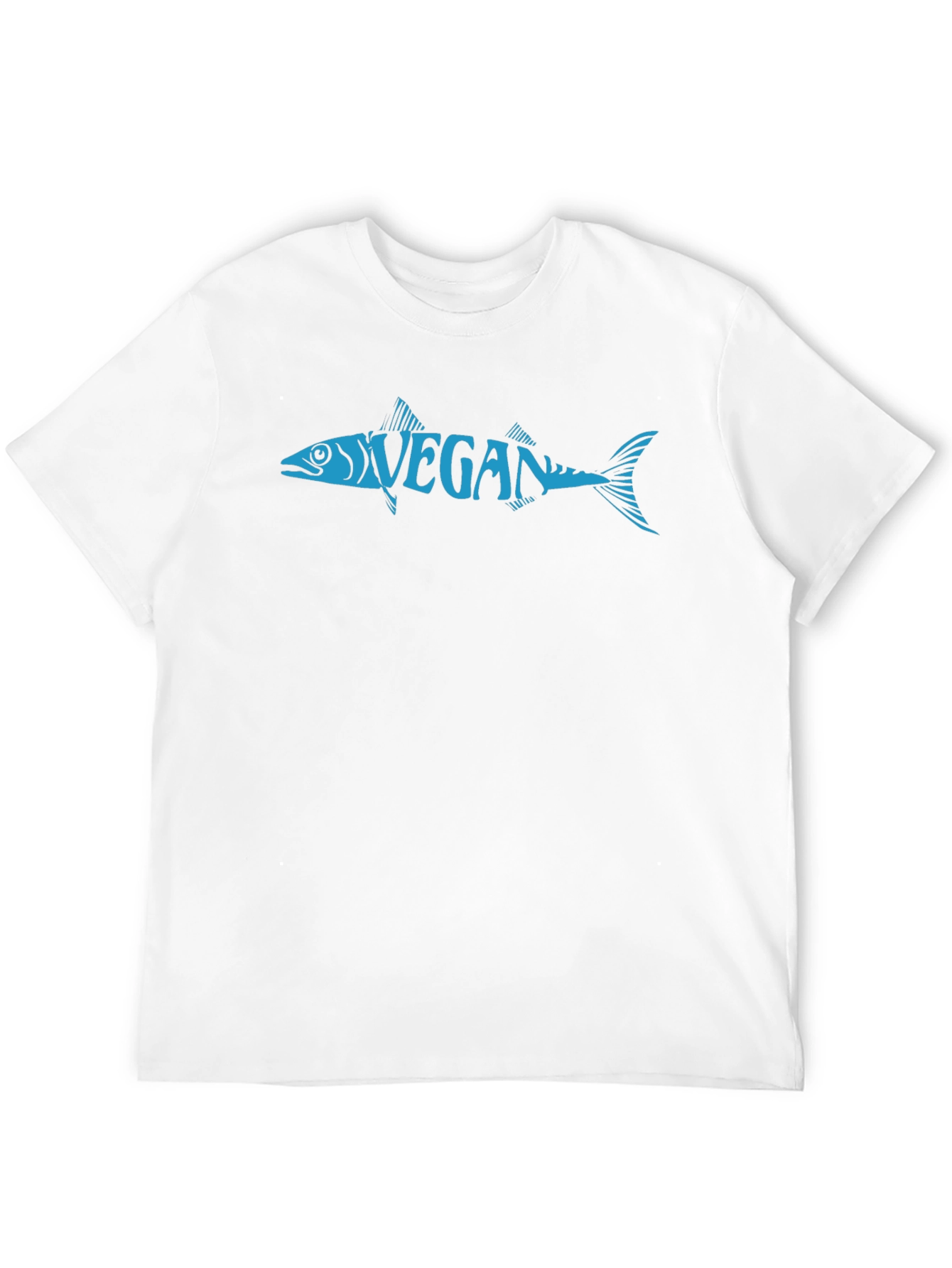 Vegan Fish Graphic Tee - Unisex Crew Neck T-Shirt