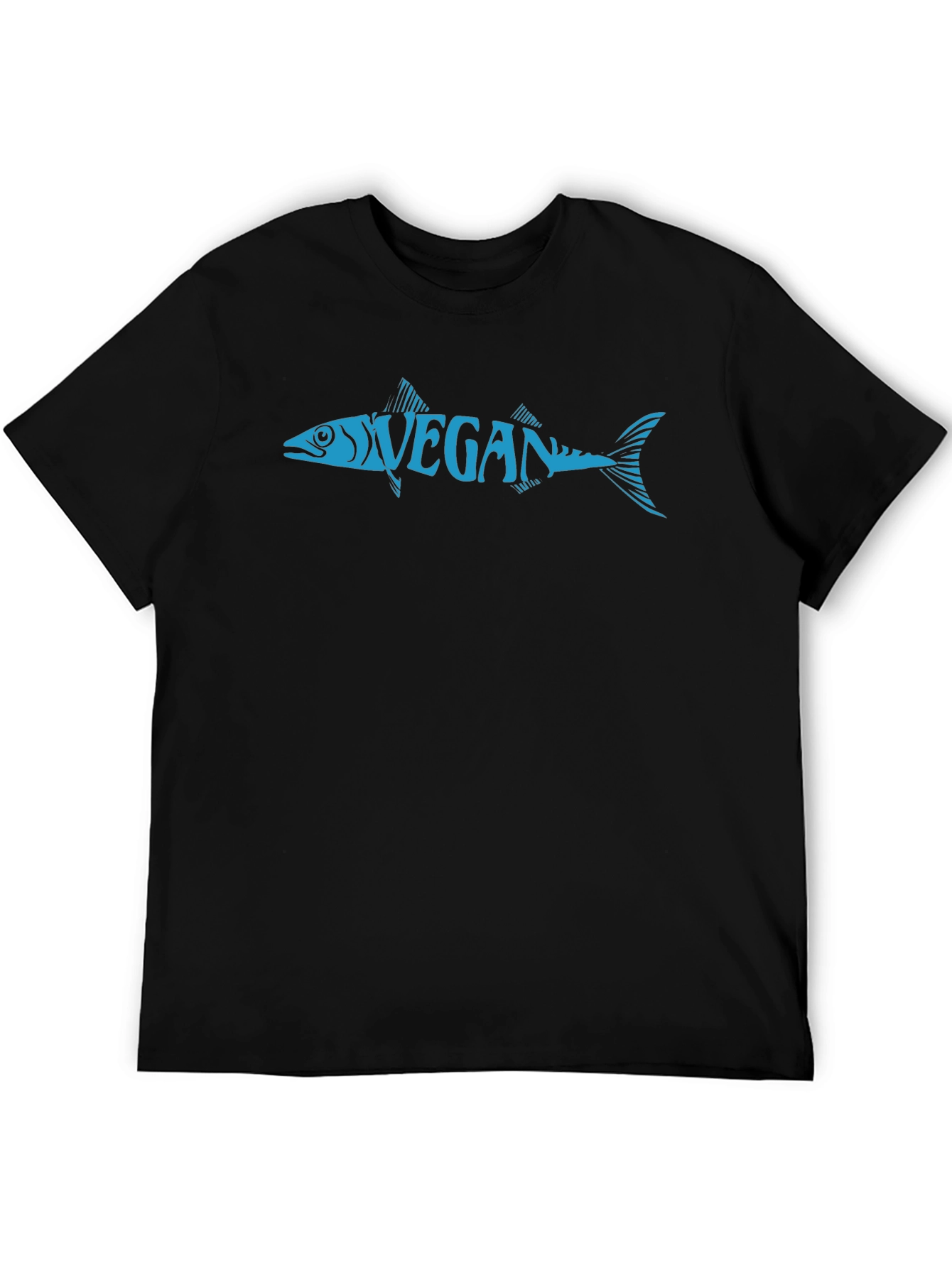 Vegan Fish Graphic Tee - Unisex Crew Neck T-Shirt
