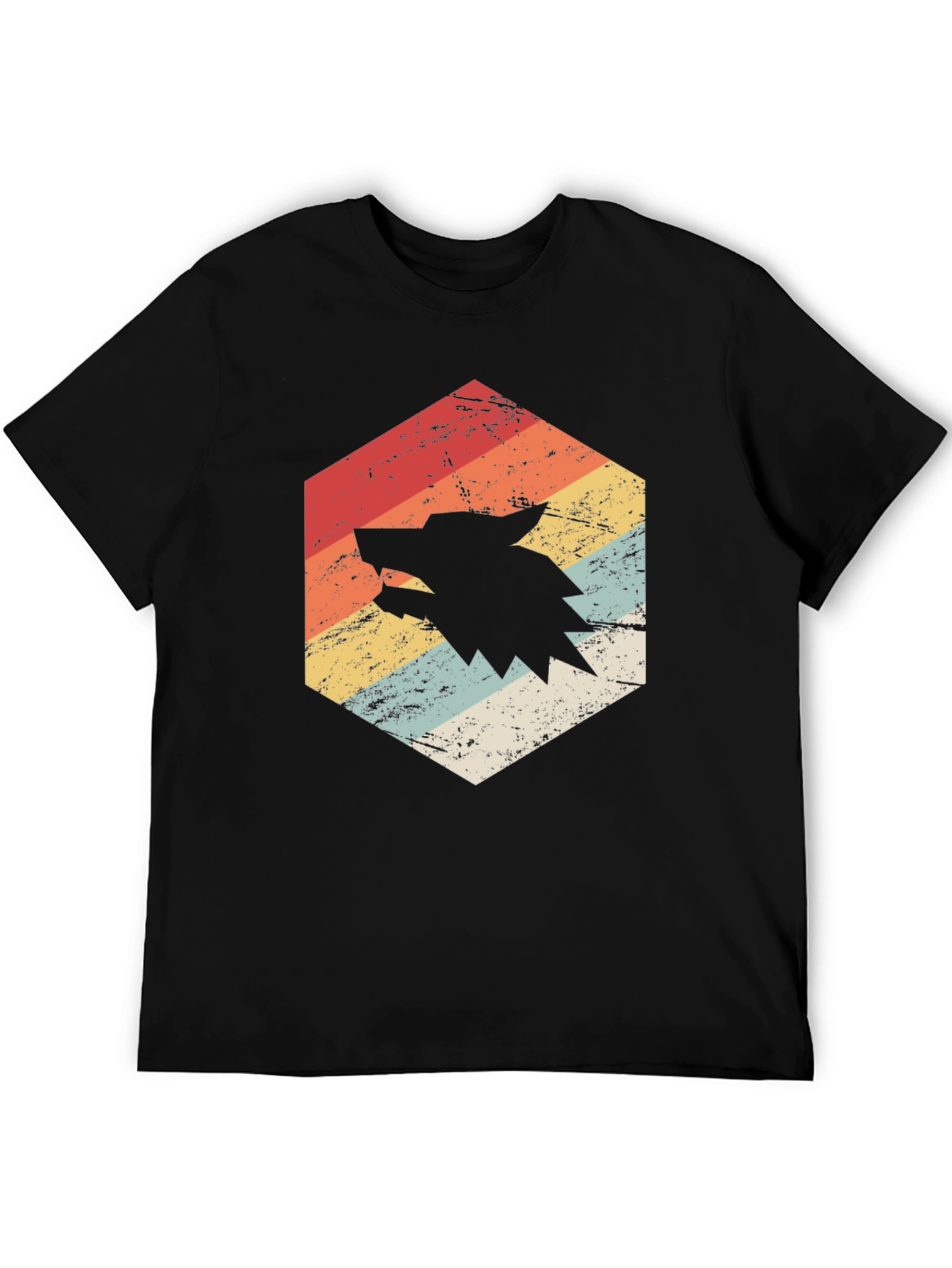 Retro Wolf Graphic Tee - Vintage Style T-Shirt