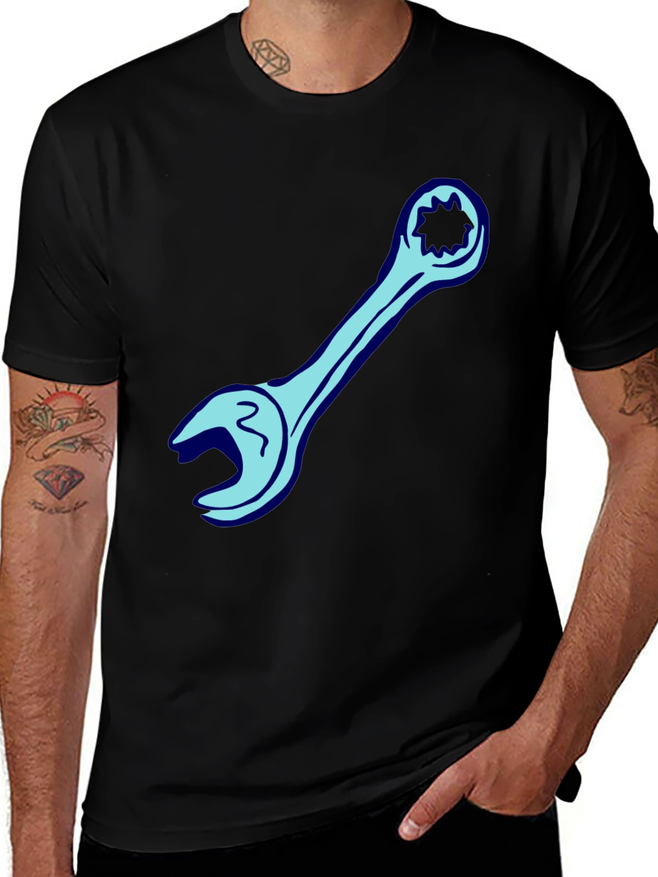 Wrench Graphic Tee - Cool Mechanic Shirt