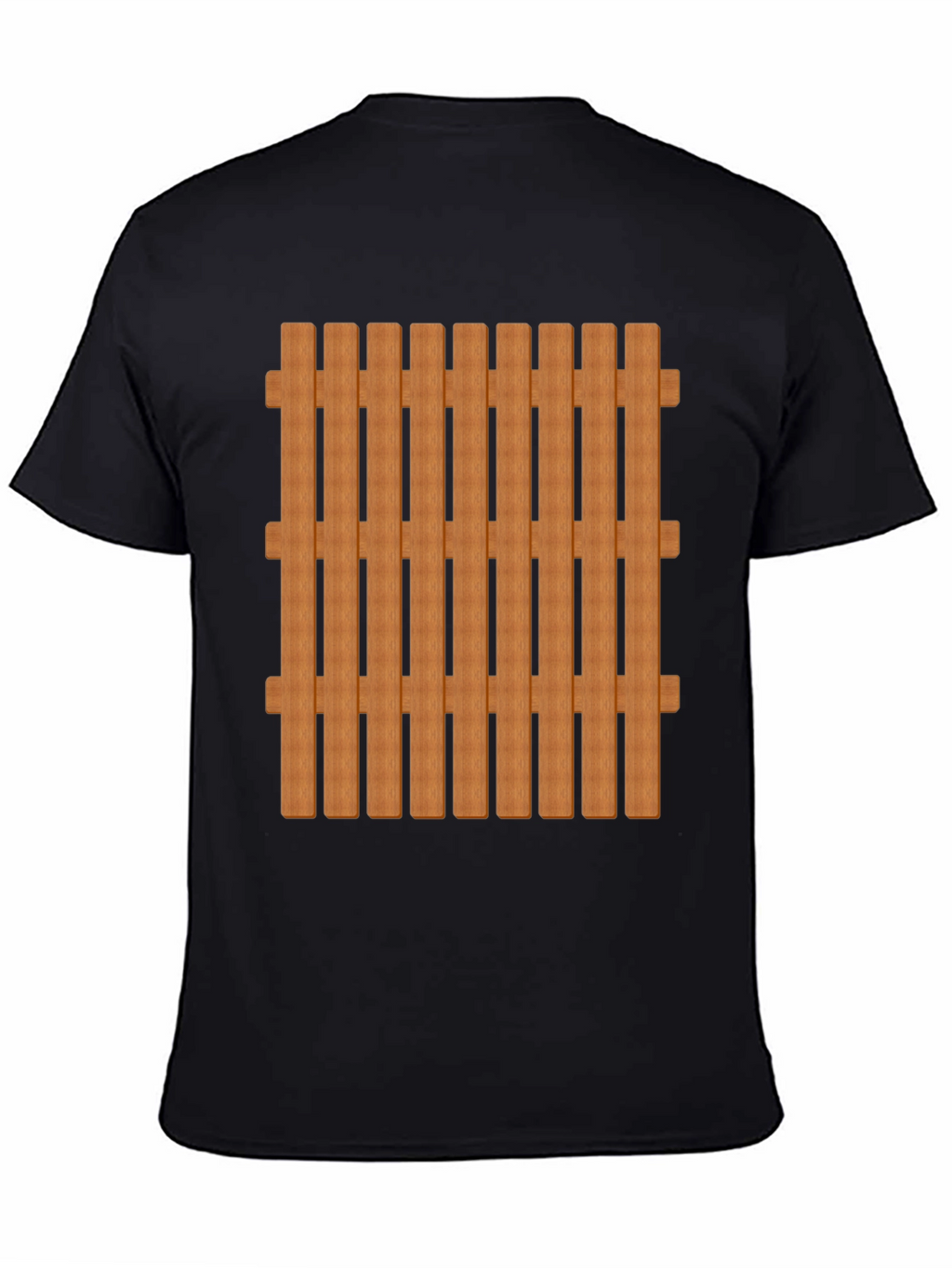 Novelty Fence T-Shirt - Black Cotton Blend