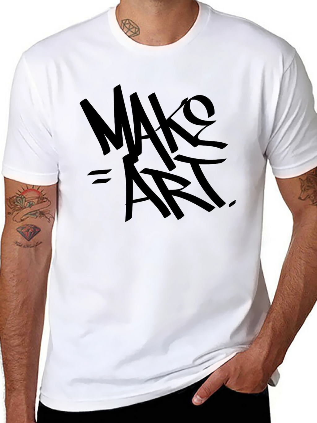 Make Art Black T-Shirt - Artistic Expression