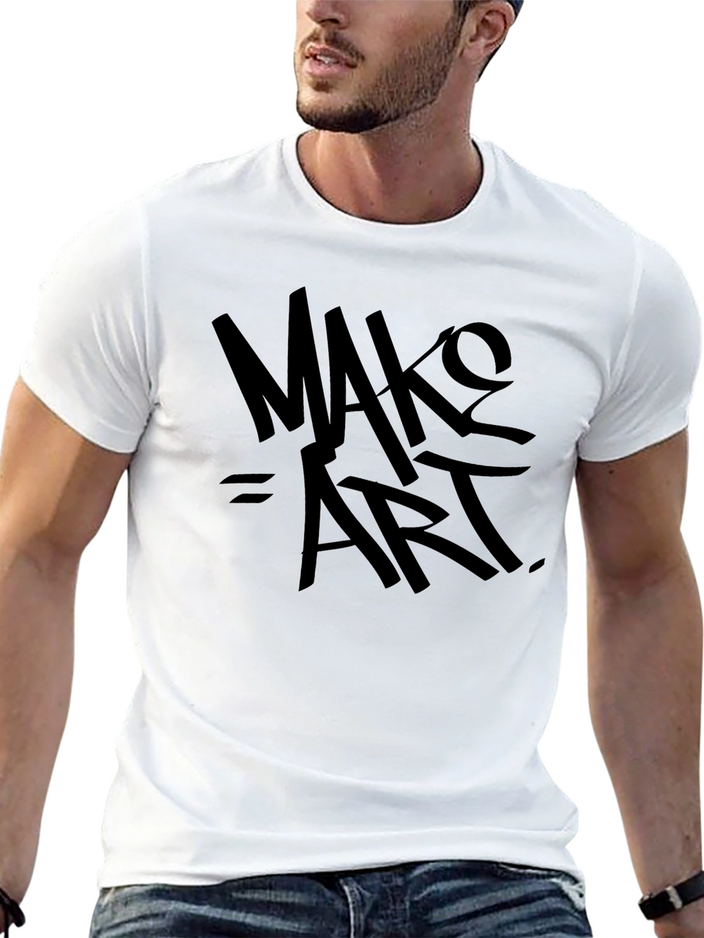 Make Art Black T-Shirt - Artistic Expression
