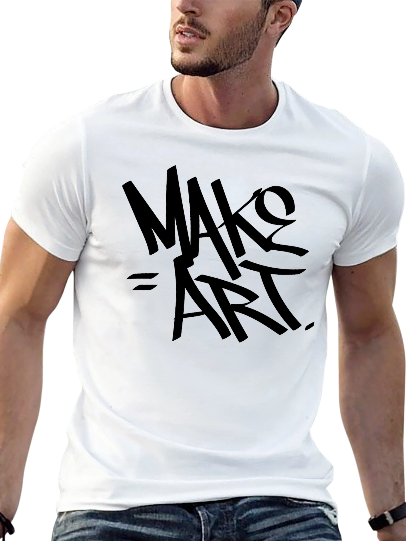 Make Art Black T-Shirt - Artistic Expression