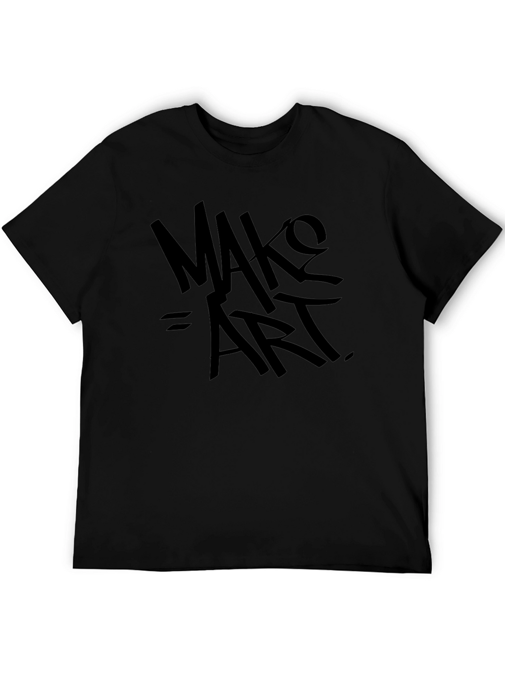 Make Art Black T-Shirt - Artistic Expression