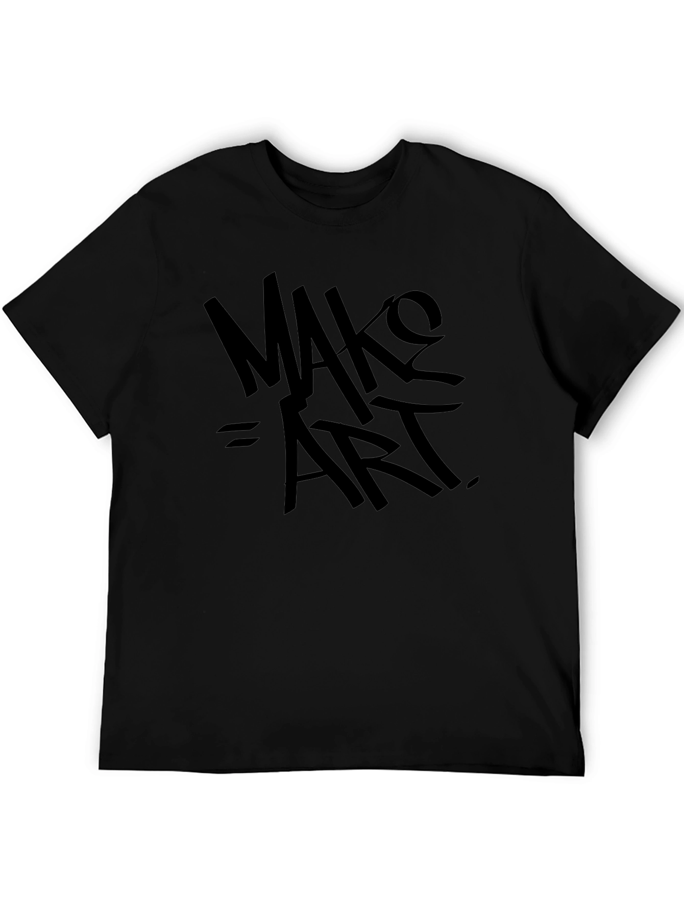 Make Art Black T-Shirt - Artistic Expression