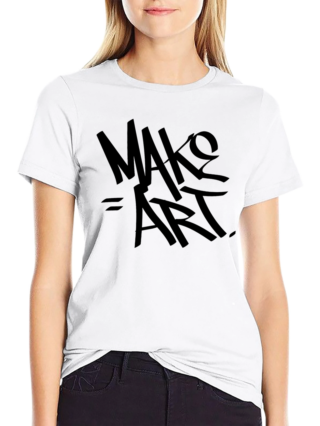 Make Art Black T-Shirt - Artistic Expression