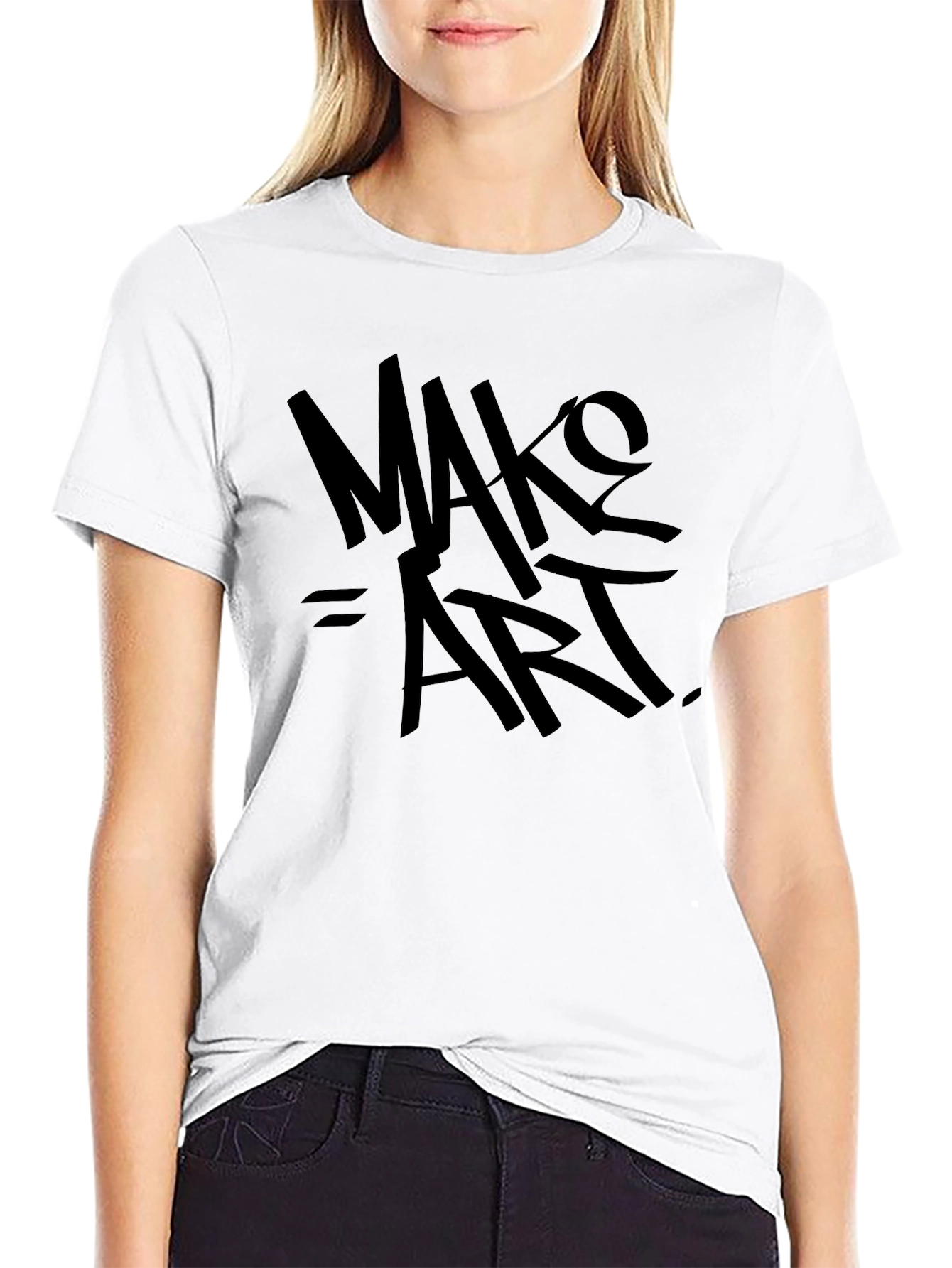 Make Art Black T-Shirt - Artistic Expression