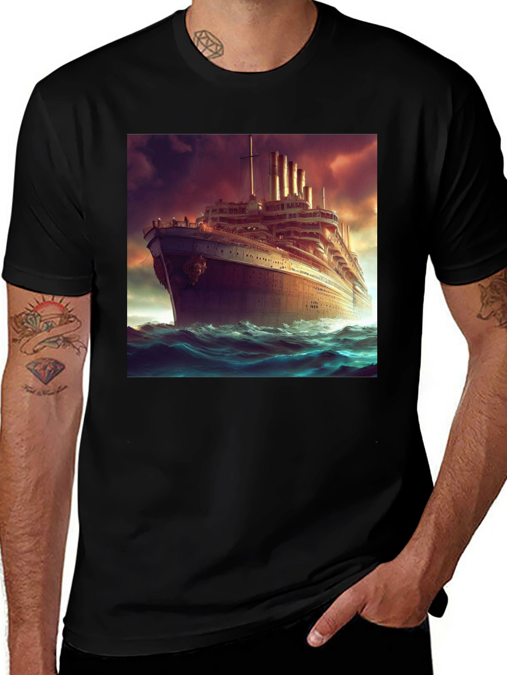 Titanic Graphic Tee - Sea Voyage T-Shirt