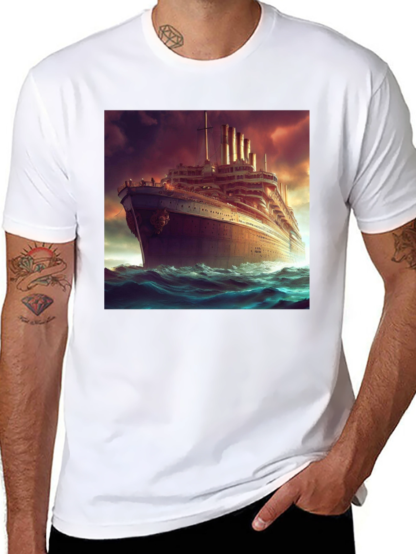 Titanic Graphic Tee - Sea Voyage T-Shirt