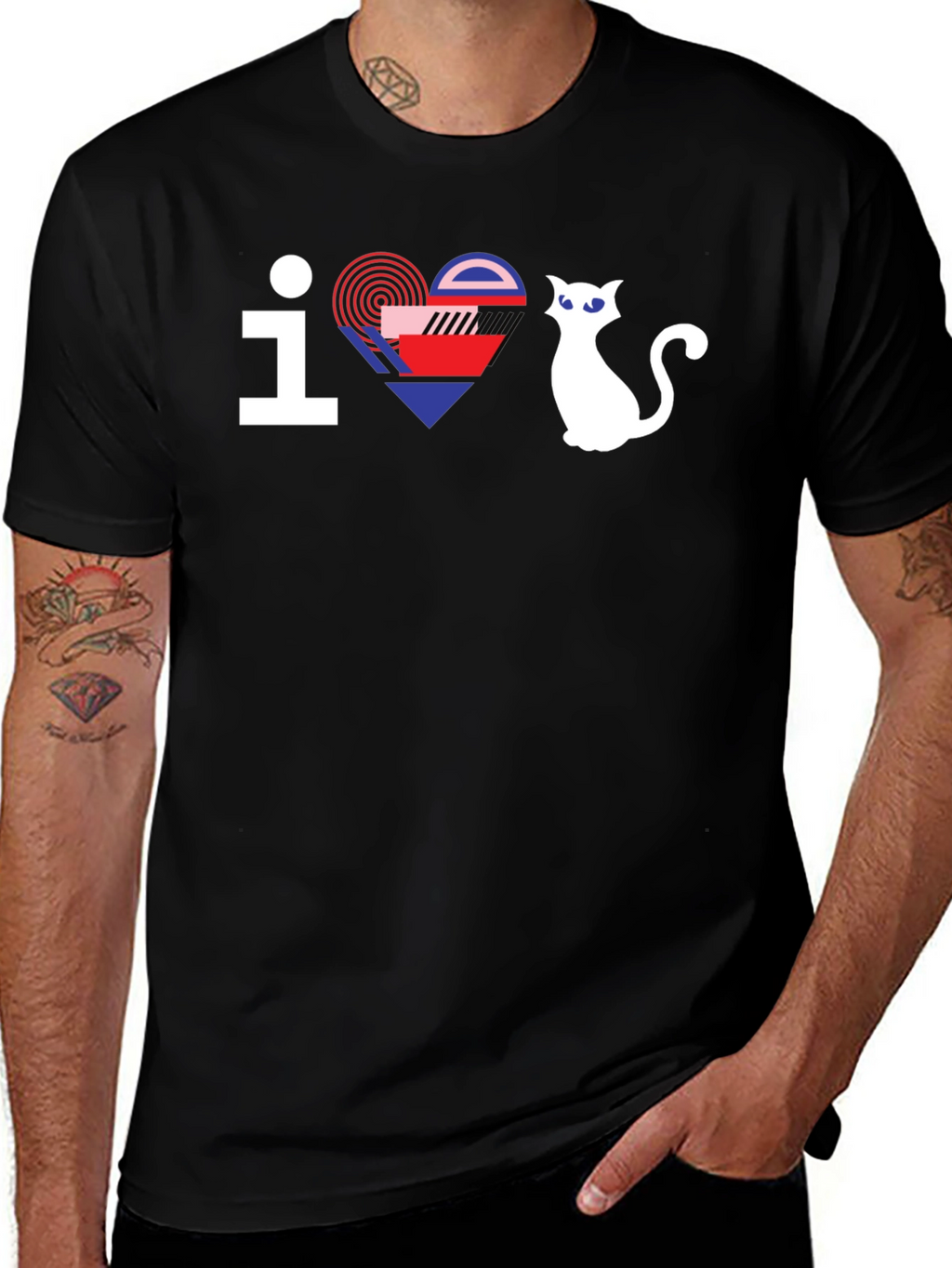 I Love Cats Graphic Tee - Modern Design