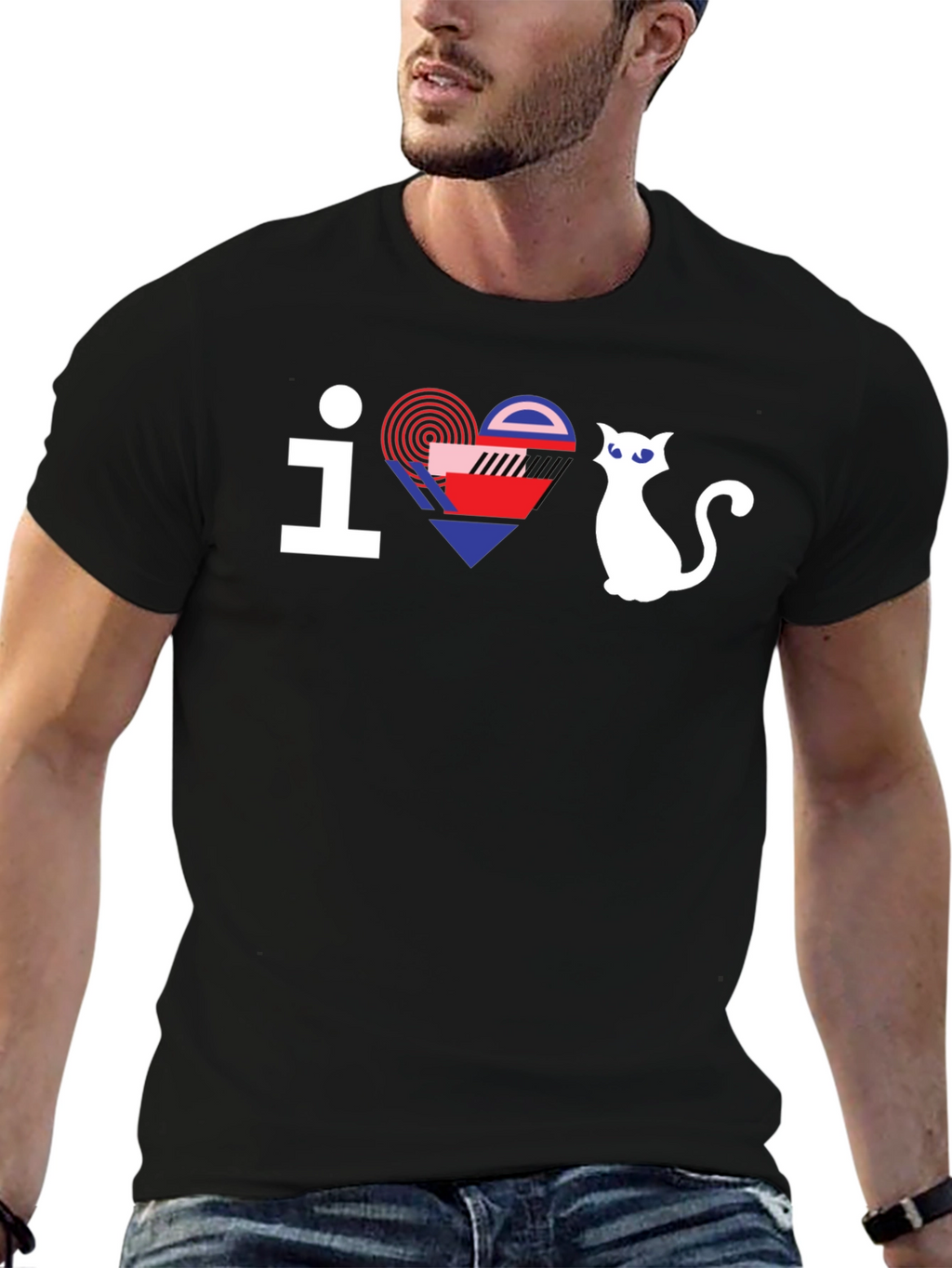 I Love Cats Graphic Tee - Modern Design