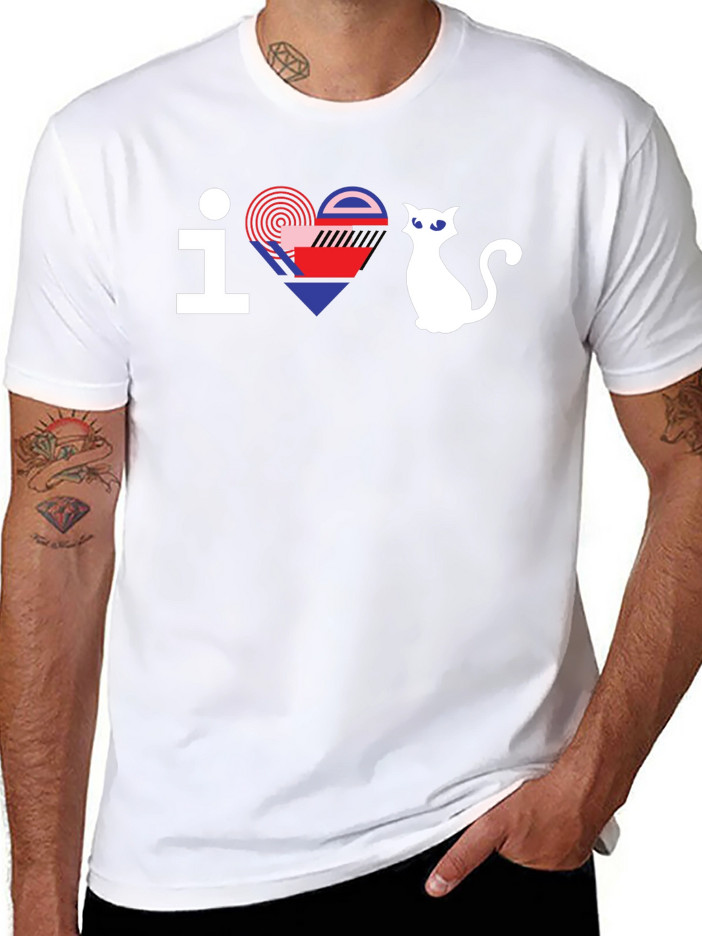 I Love Cats Graphic Tee - Modern Design