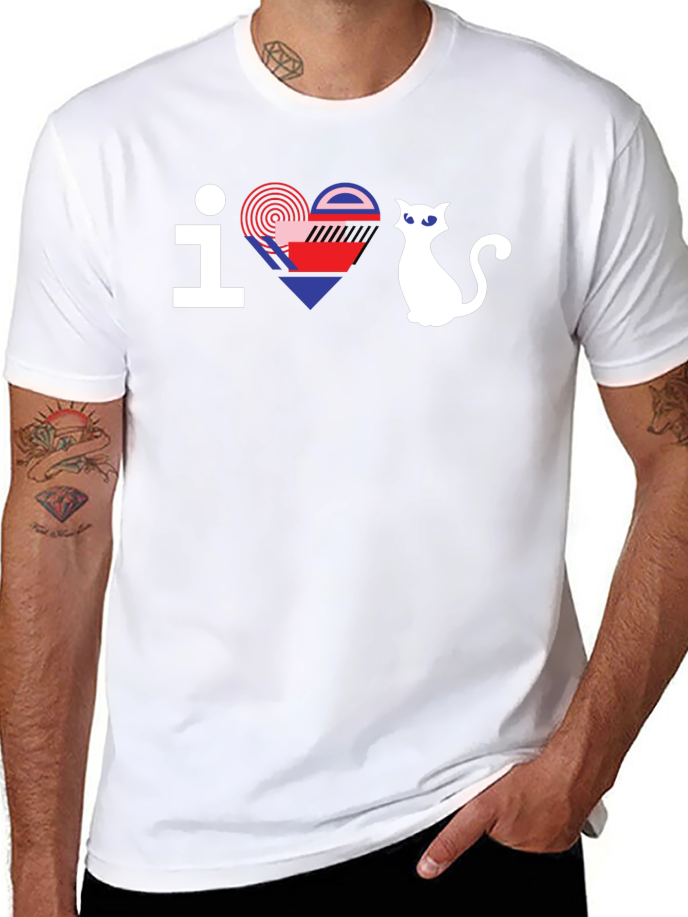 I Love Cats Graphic Tee - Modern Design