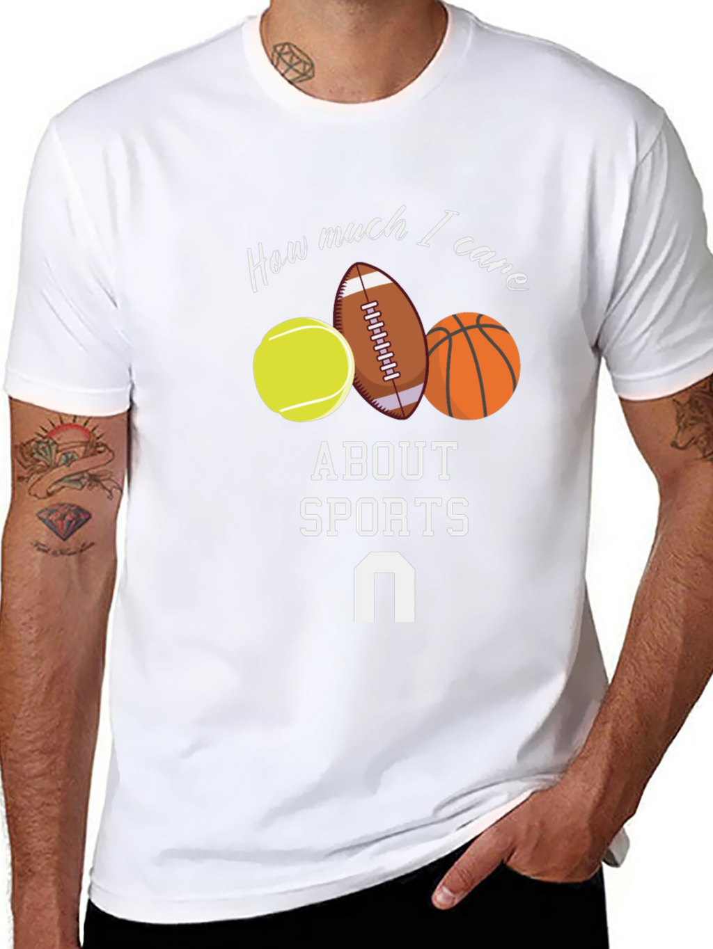 Humorous Sports Fan Graphic Tee - Black