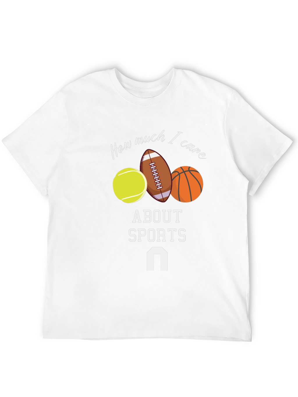 Humorous Sports Fan Graphic Tee - Black