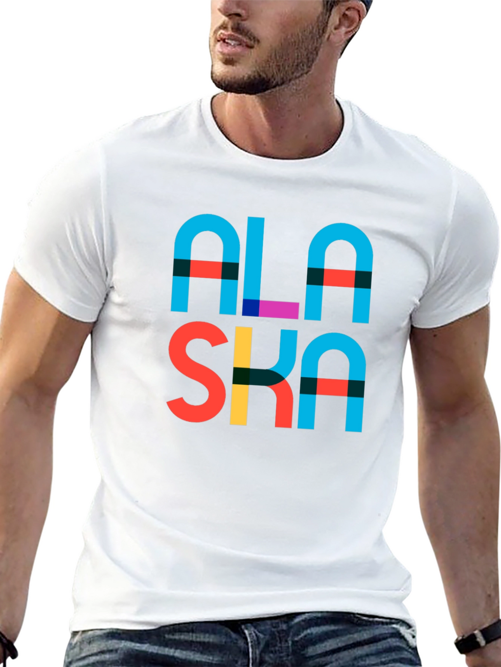 Alaska Graphic Print T-Shirt - Black