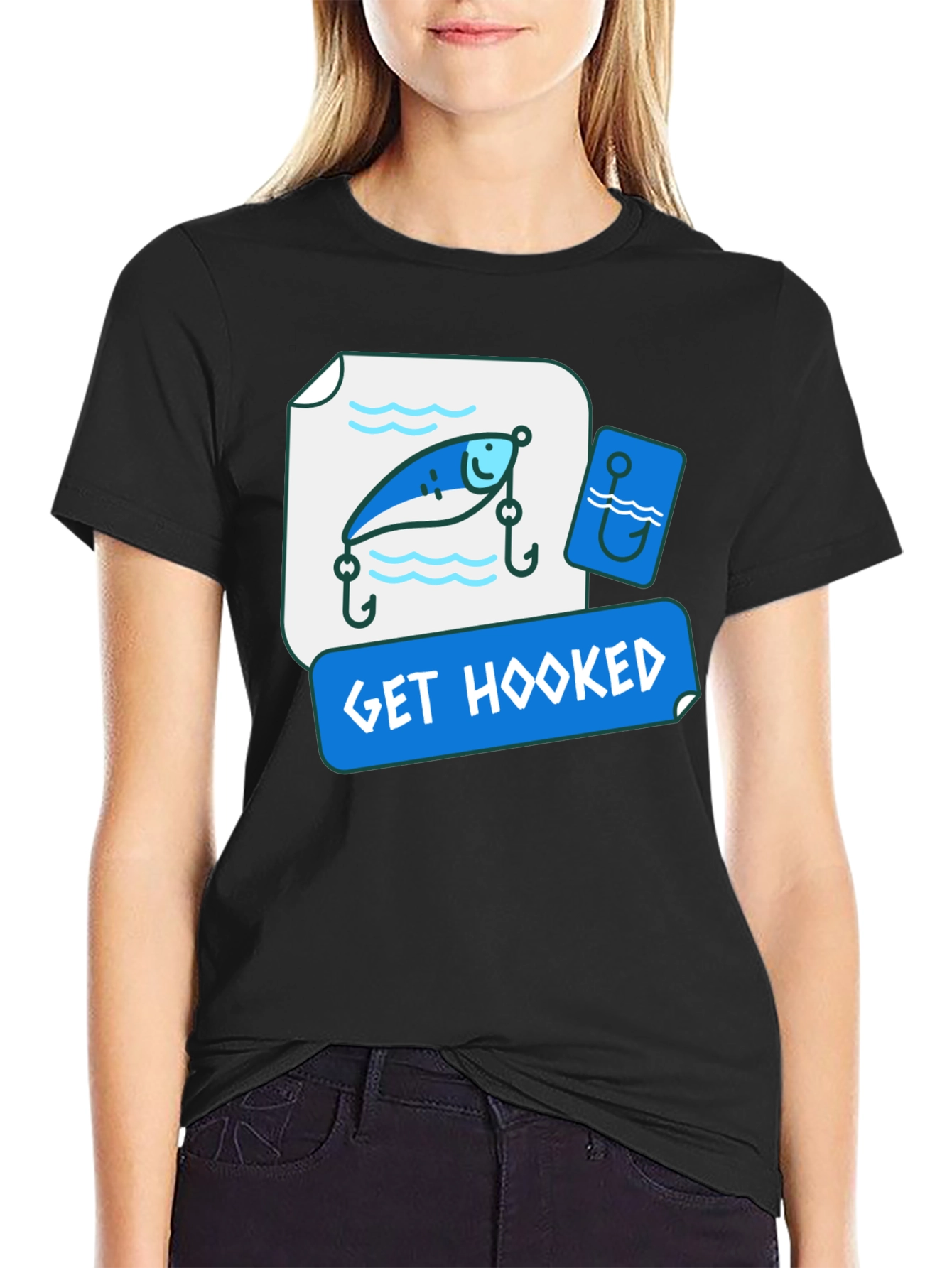 Get Hooked Fishing Lure Graphic Tee