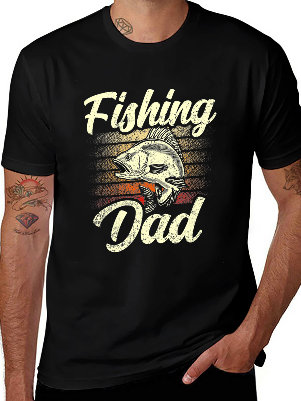 Fishing Dad T-Shirt - Black Cotton Tee