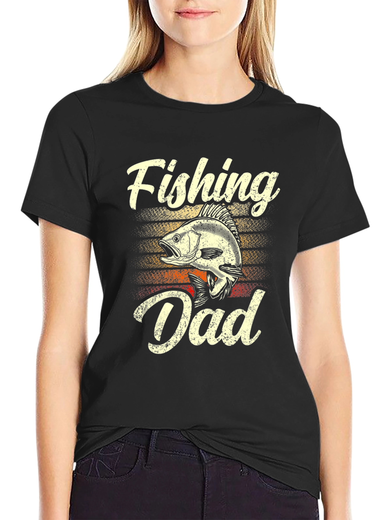 Fishing Dad T-Shirt - Black Cotton Tee