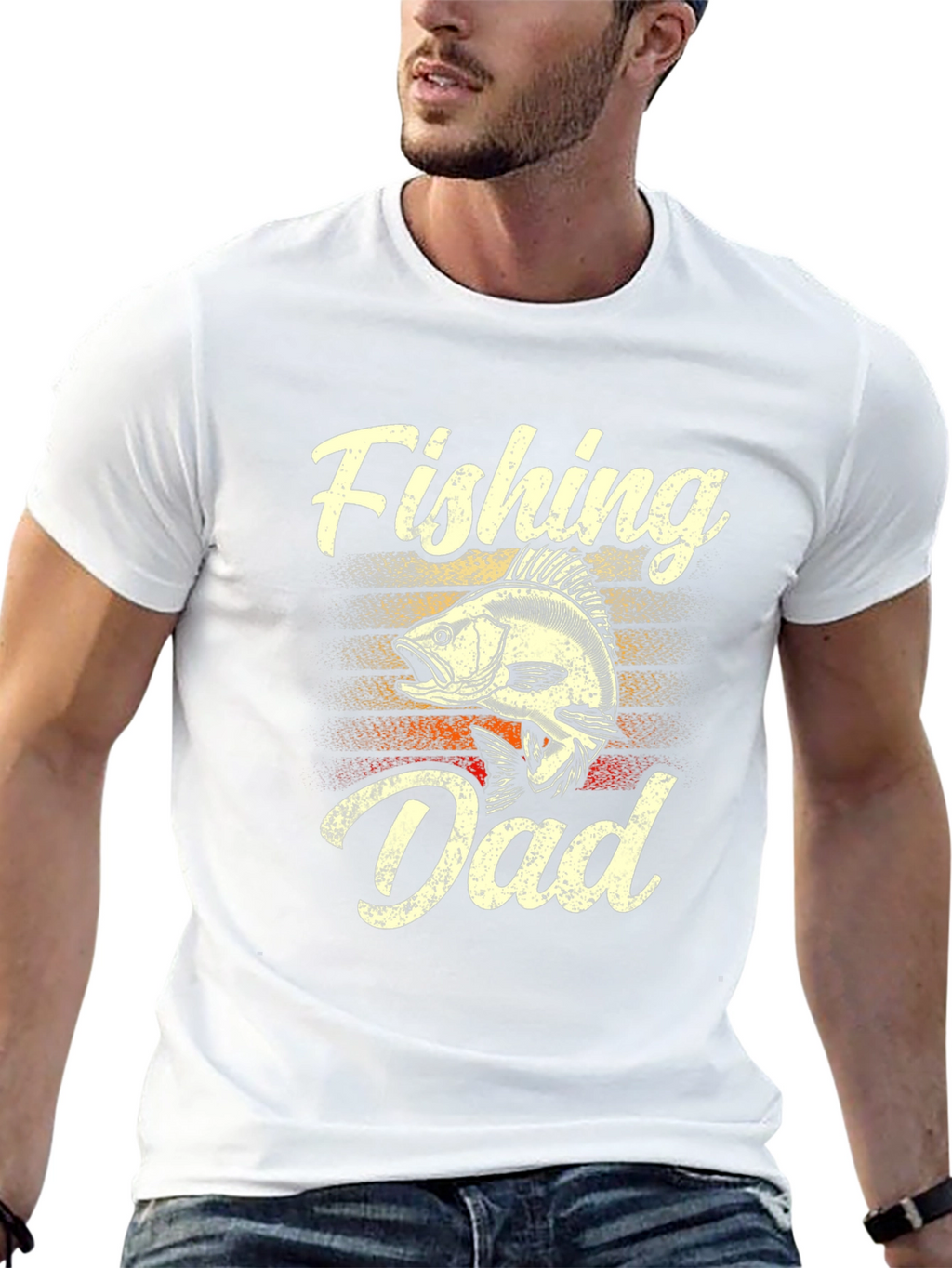 Fishing Dad T-Shirt - Black Cotton Tee