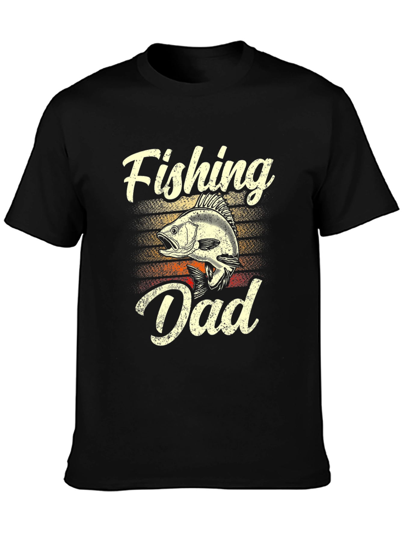 Fishing Dad T-Shirt - Black Cotton Tee