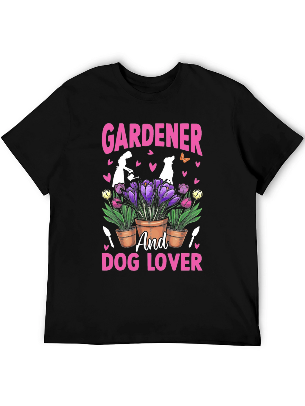 Gardener and Dog Lover Graphic T-Shirt