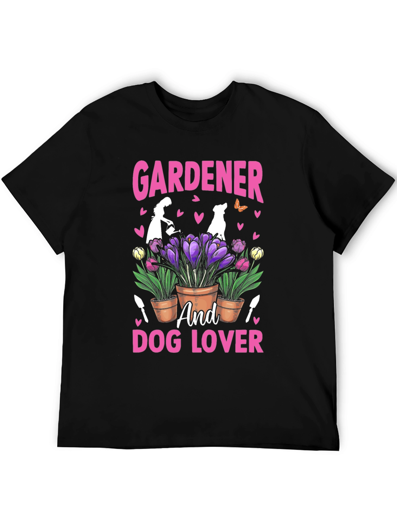 Gardener and Dog Lover Graphic T-Shirt