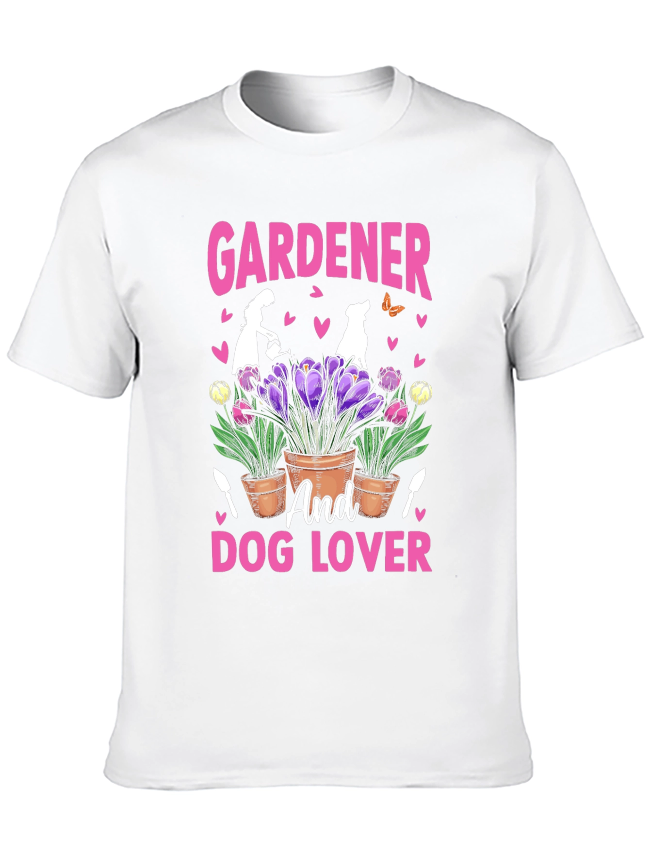 Gardener and Dog Lover Graphic T-Shirt