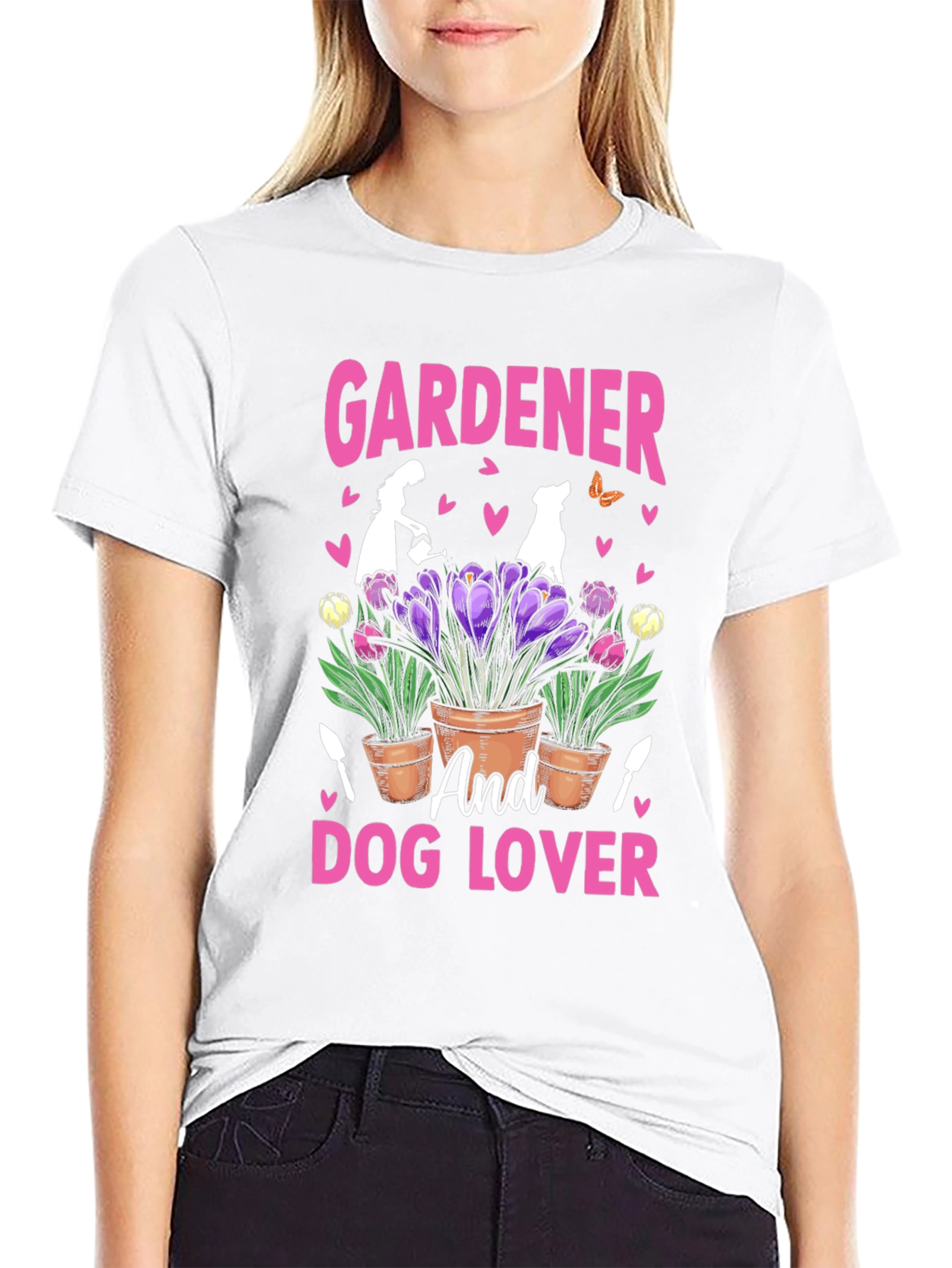 Gardener and Dog Lover Graphic T-Shirt