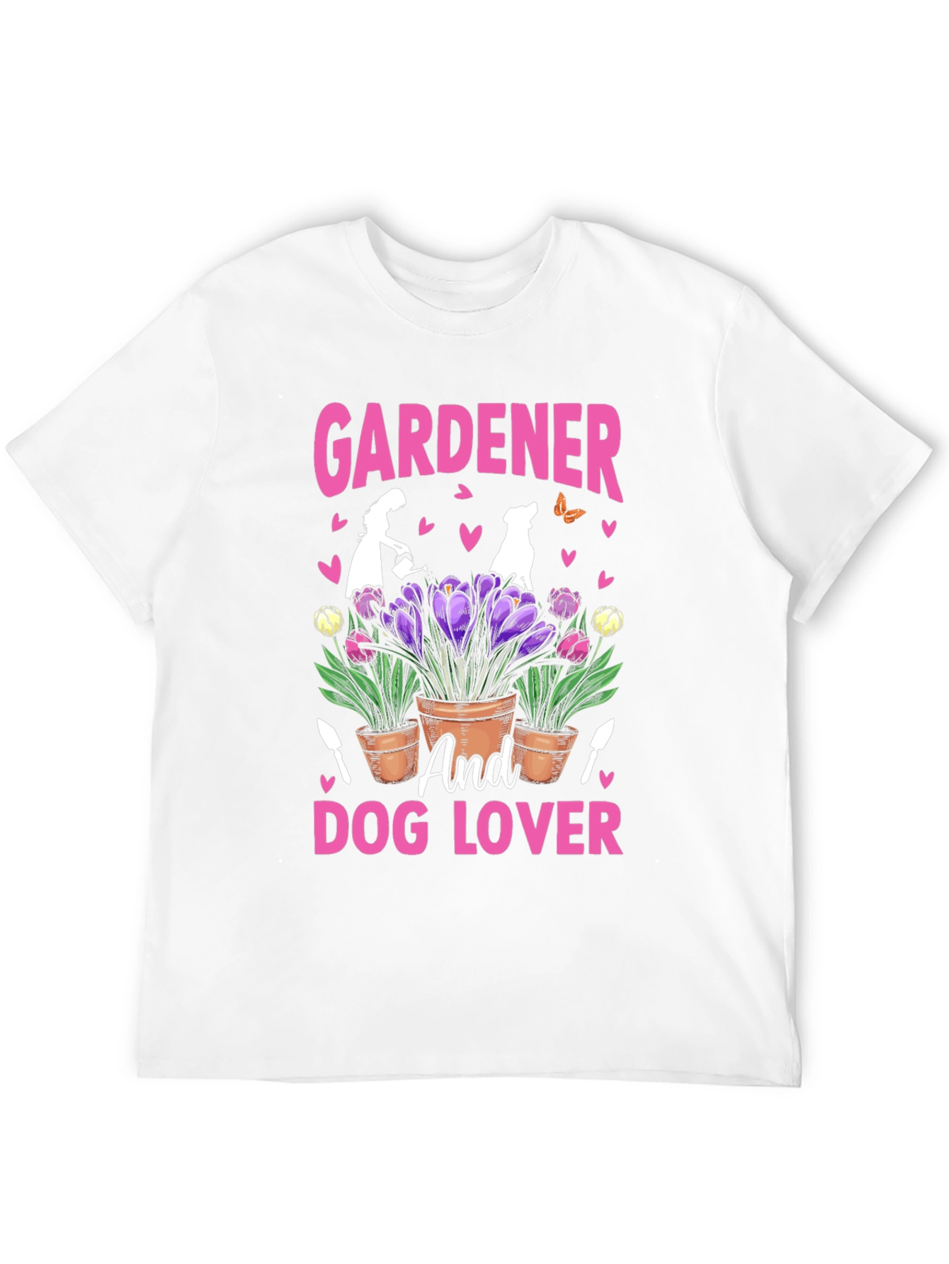 Gardener and Dog Lover Graphic T-Shirt