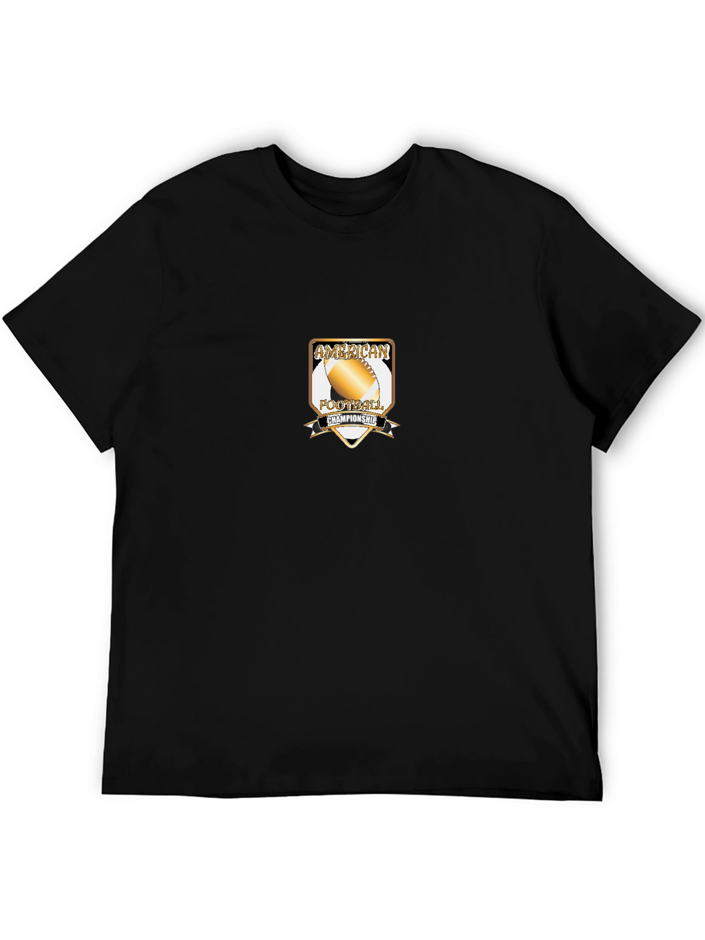 American Football Championship Black T-Shirt