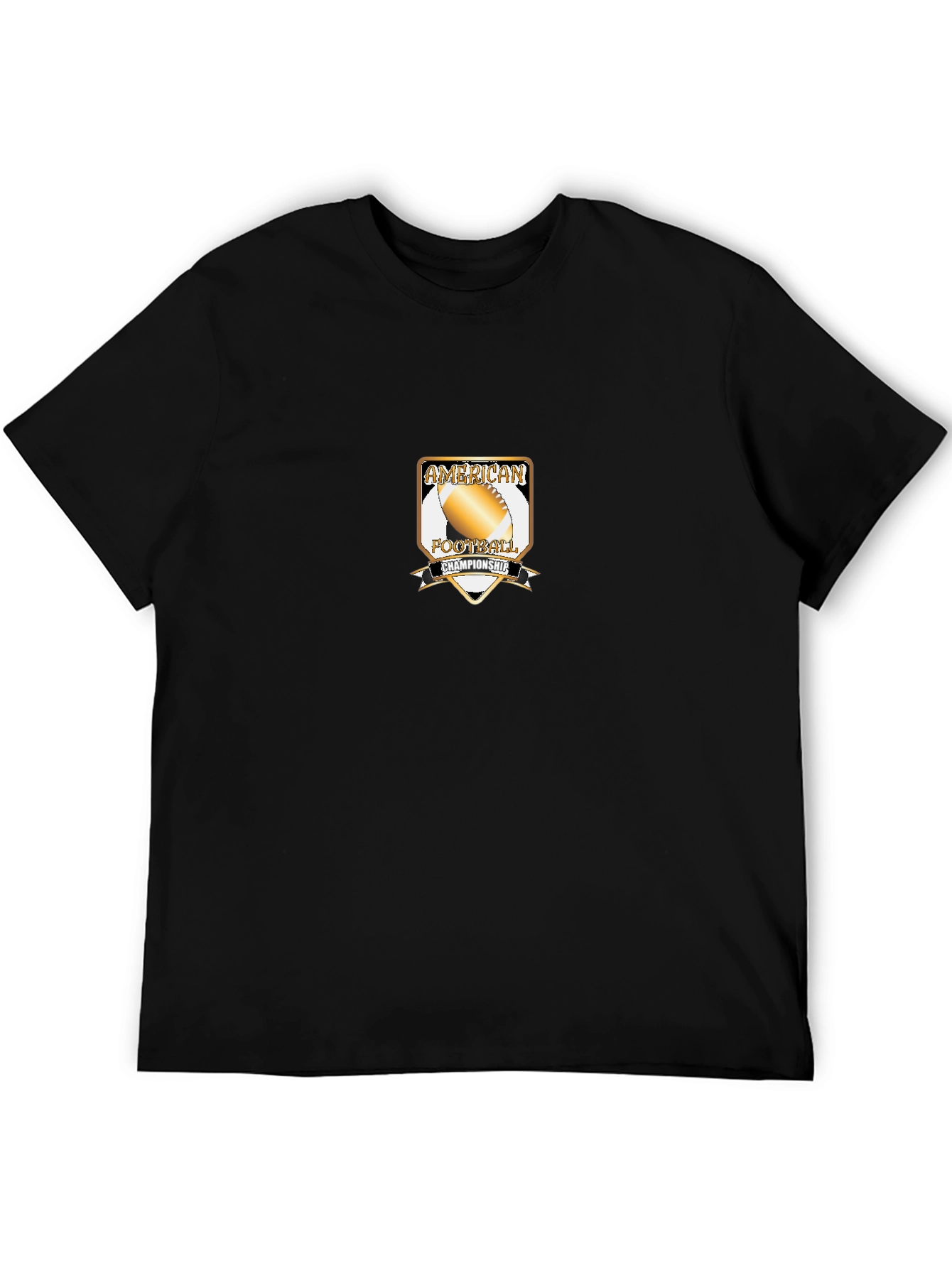 American Football Championship Black T-Shirt