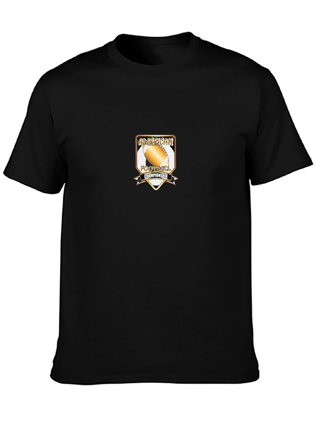 American Football Championship Black T-Shirt