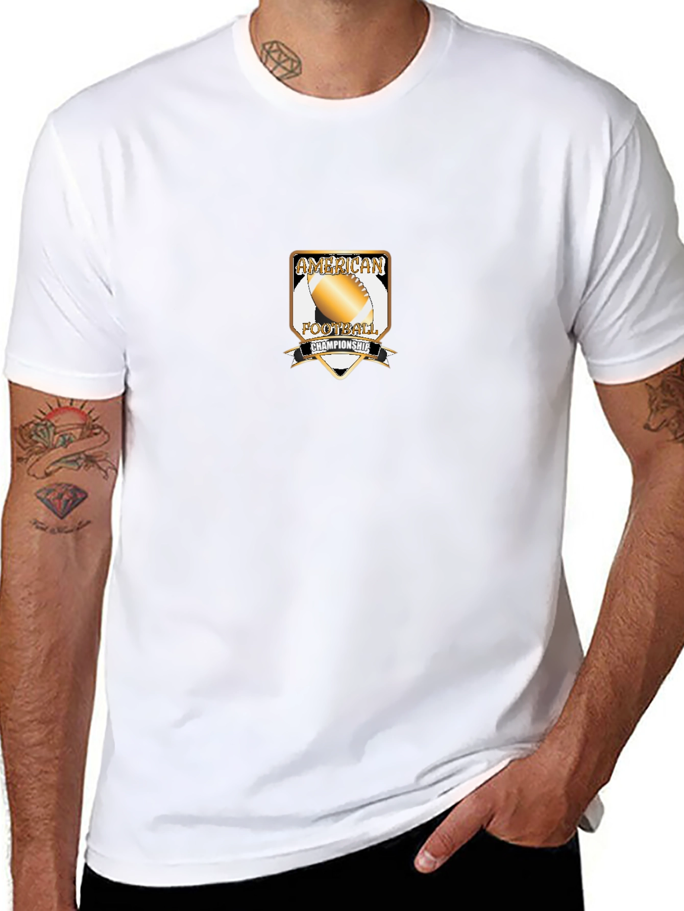 American Football Championship Black T-Shirt
