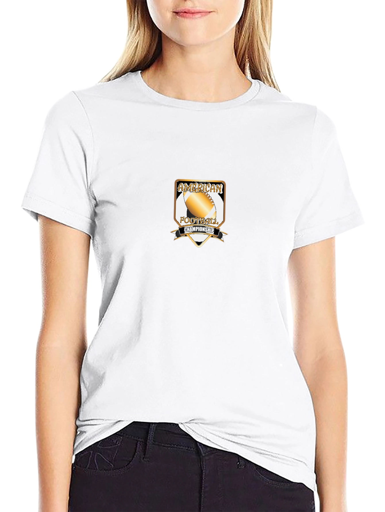 American Football Championship Black T-Shirt