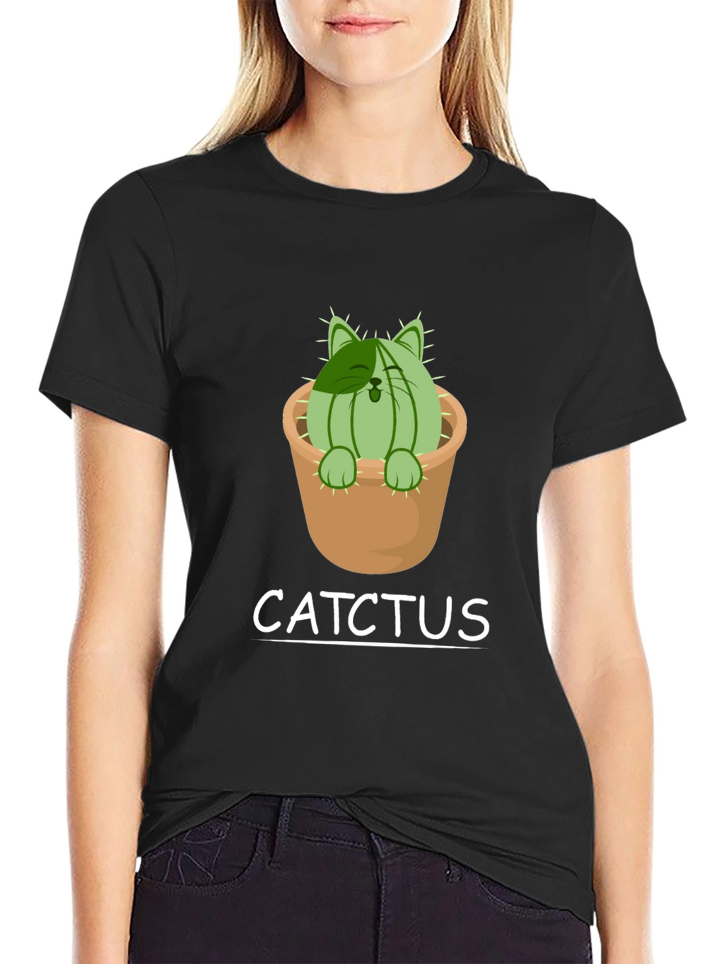 Cat Cactus T-Shirt - Catchtus Funny Tee